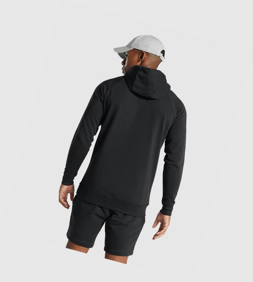 Gymshark Crest Miesten Vaatteet Mustat | TIKXEH975