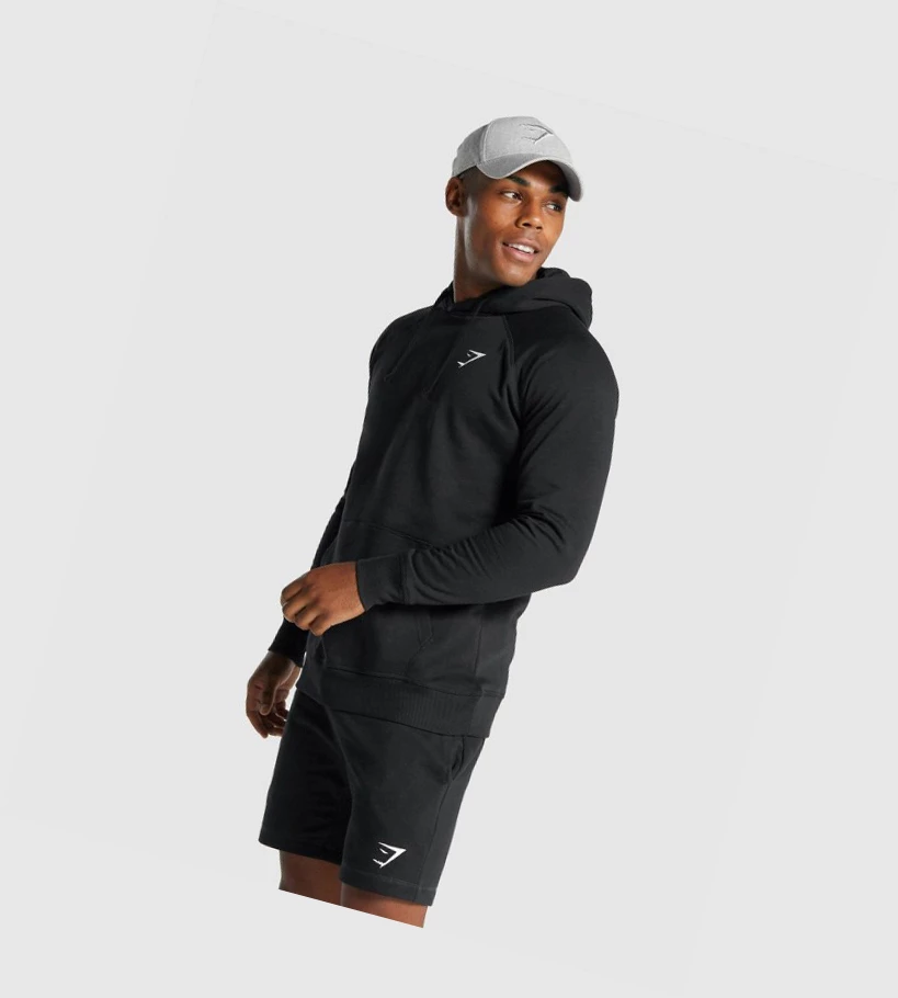 Gymshark Crest Miesten Vaatteet Mustat | TIKXEH975