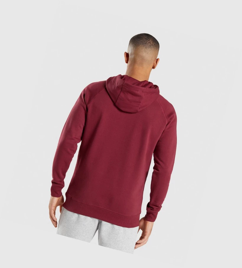 Gymshark Crest Miesten Vaatteet Viininpunainen Punainen | URQKSL756