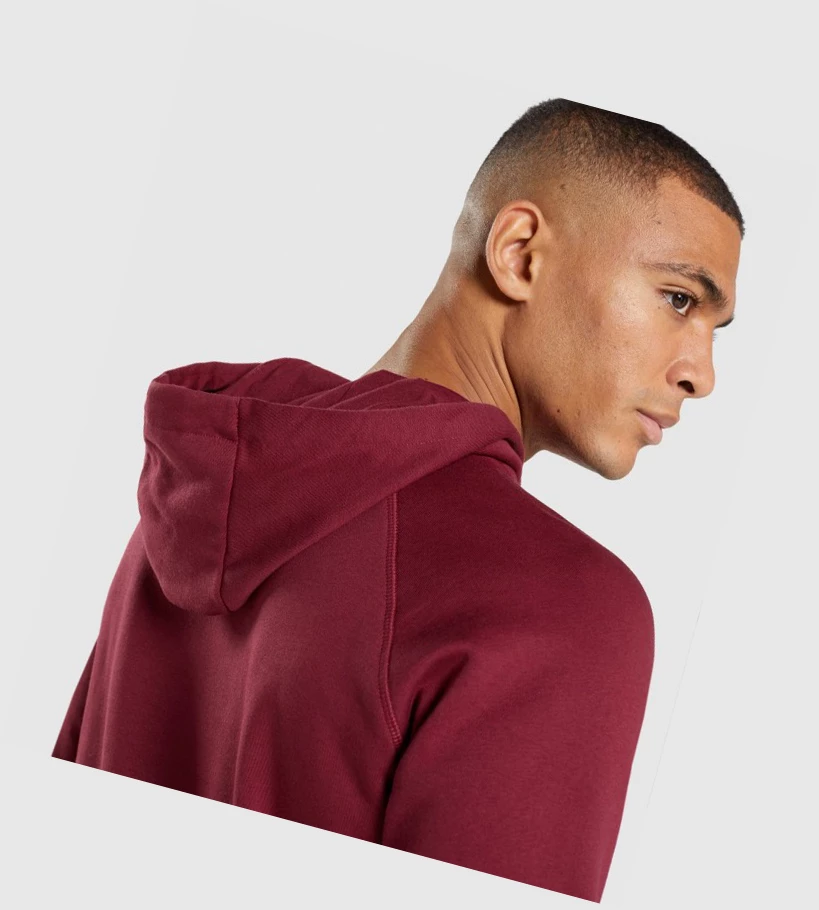 Gymshark Crest Miesten Vaatteet Viininpunainen Punainen | URQKSL756