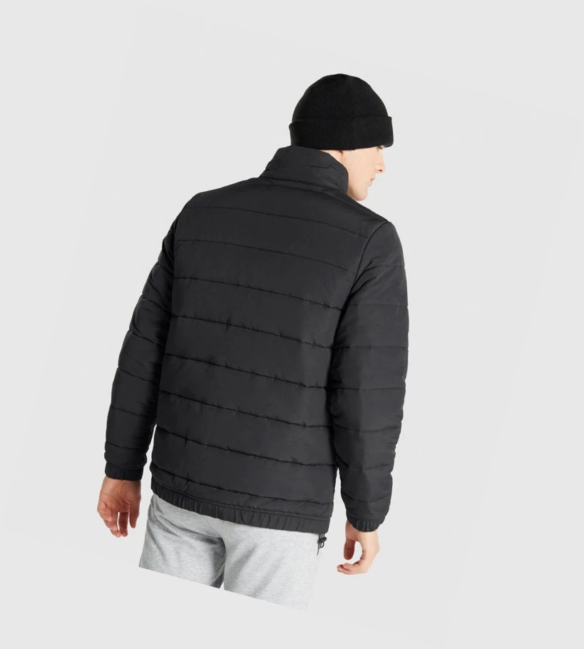 Gymshark Crest Puffer Miesten Vaatteet Mustat | KJPDWS430