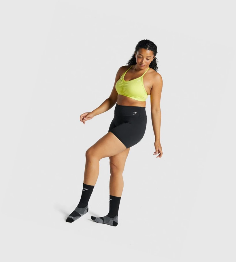 Gymshark Crew Performance Miesten Sukat Mustat | VDGXPA143