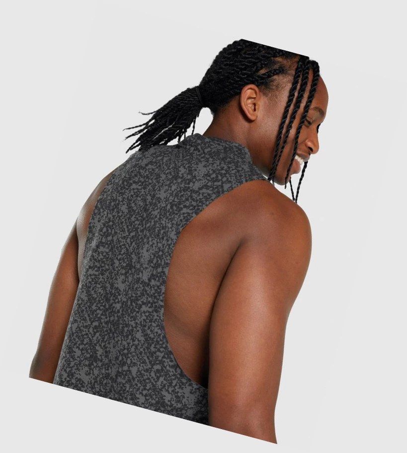 Gymshark Critical 2.0 Drop Arm Miesten Hihaton Paita Harmaat | HYLDIJ634