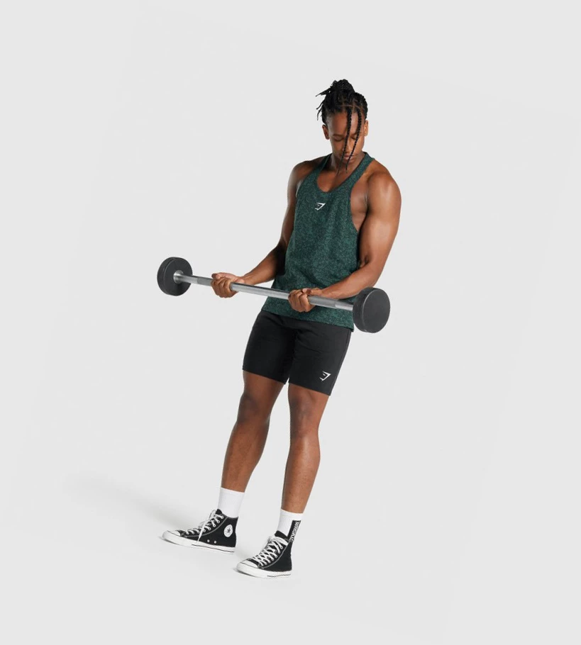 Gymshark Critical 2.0 Miesten Hihaton Paita Tummanvihreä | MFYURN187