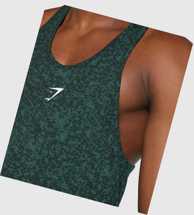 Gymshark Critical 2.0 Miesten Hihaton Paita Tummanvihreä | MFYURN187