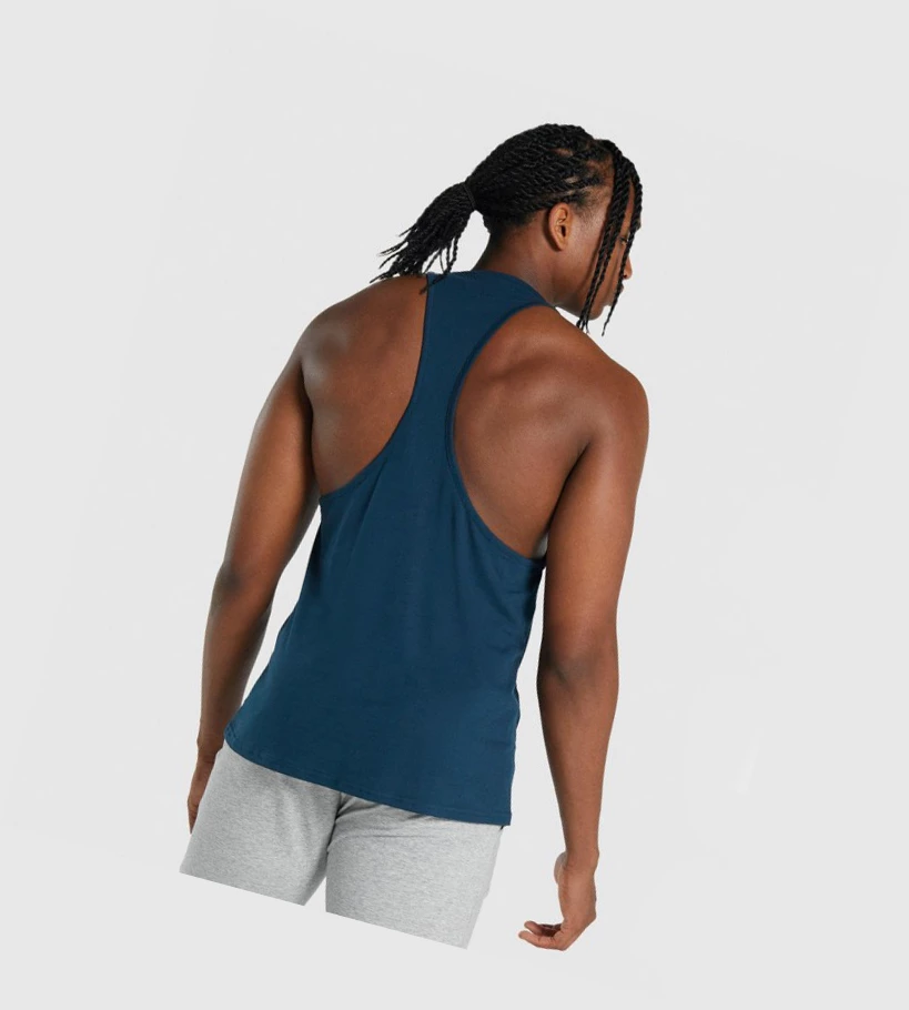 Gymshark Critical 2.0 Miesten Hihaton Paita Laivastonsininen | PJDTQW625