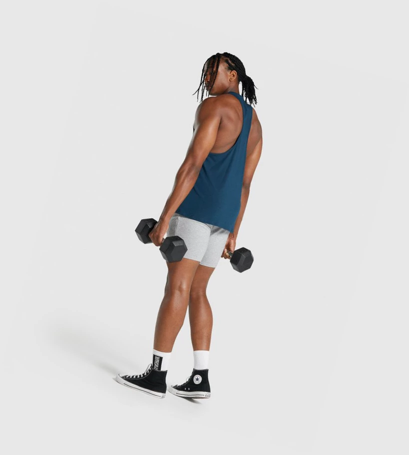 Gymshark Critical 2.0 Miesten Hihaton Paita Laivastonsininen | PJDTQW625