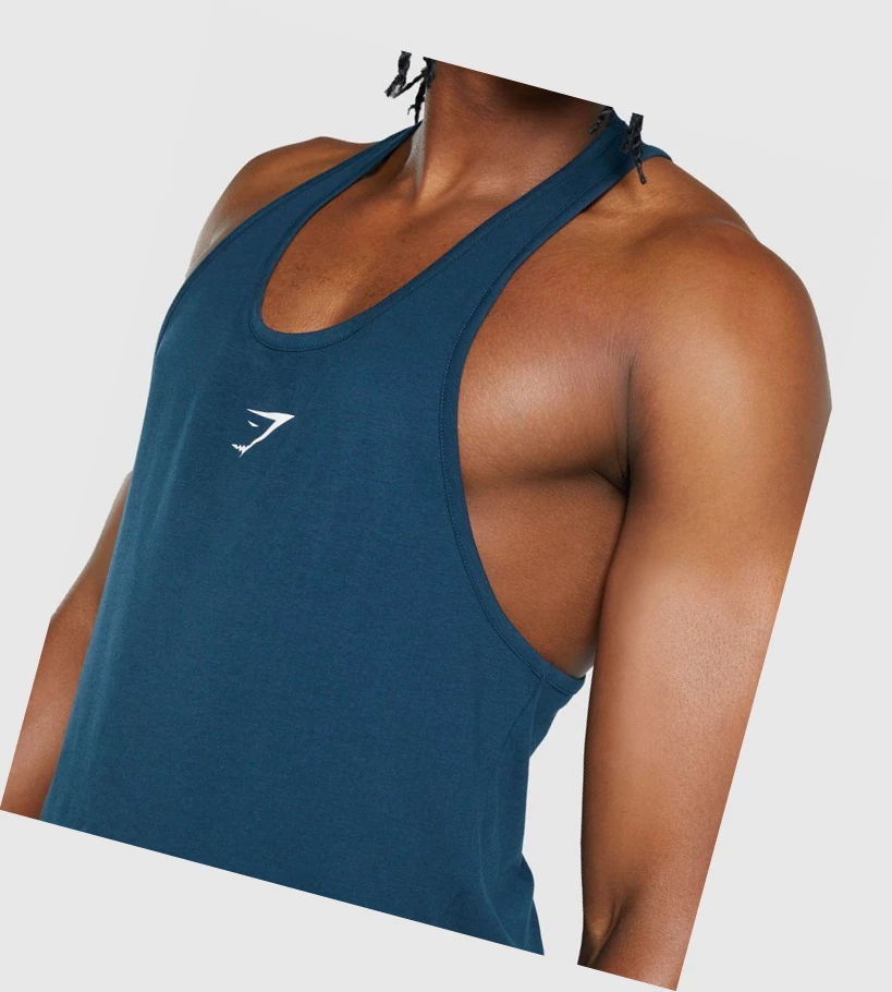 Gymshark Critical 2.0 Miesten Hihaton Paita Laivastonsininen | PJDTQW625