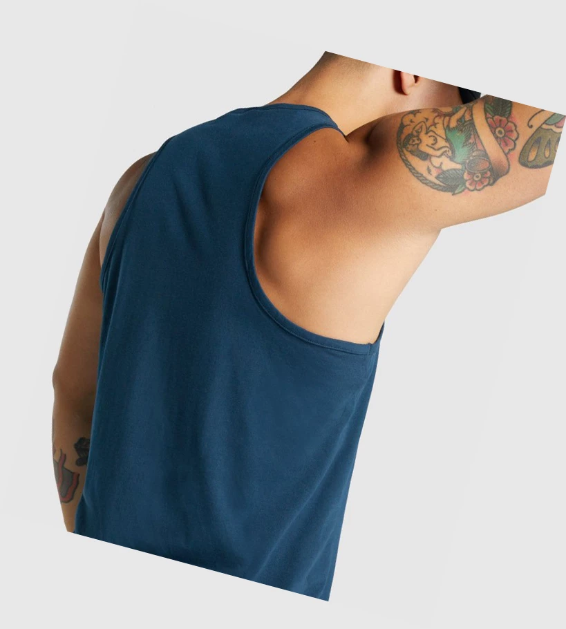 Gymshark Critical 2.0 Miesten Hihaton Paita Laivastonsininen | PMEFWZ467