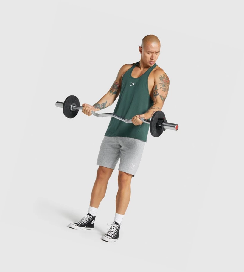 Gymshark Critical 2.0 Miesten Hihaton Paita Tummanvihreä | USDZMA168