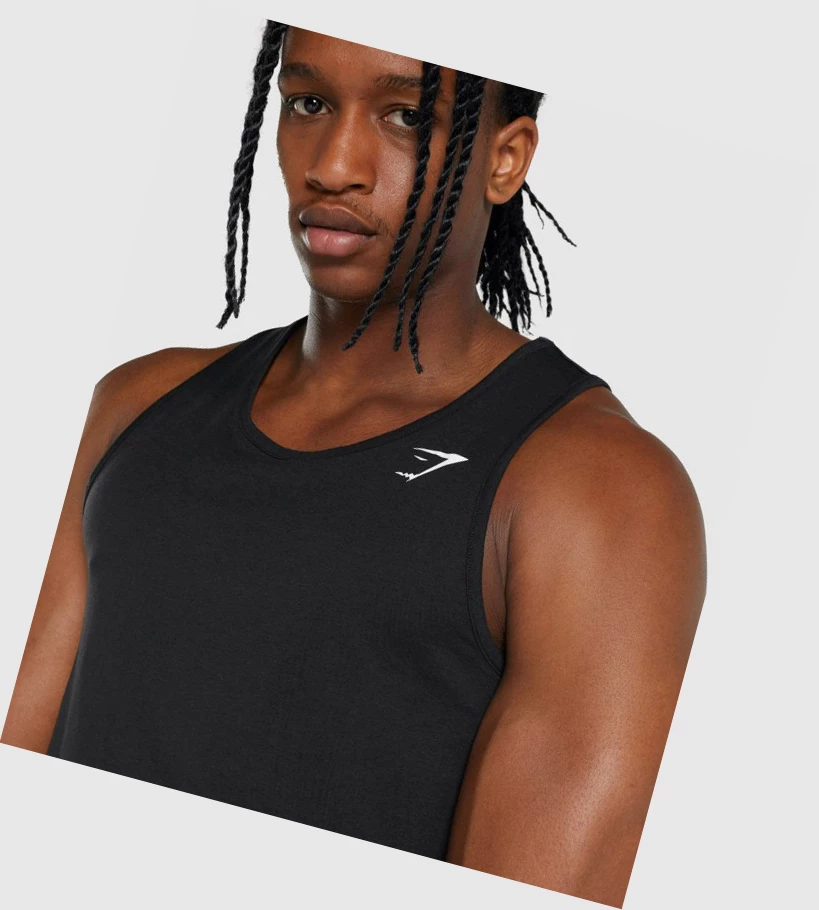 Gymshark Critical 2.0 Miesten Hihaton Paita Mustat | WORTXK874