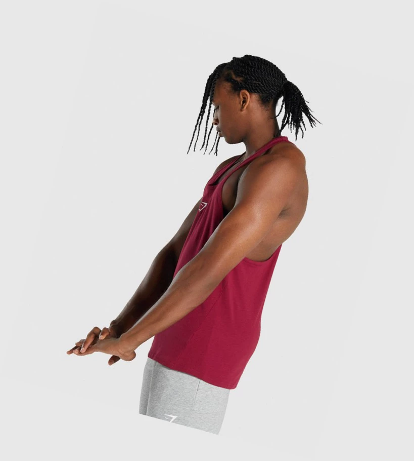 Gymshark Critical 2.0 Miesten Hihaton Paita Viininpunainen | WZDQFP530