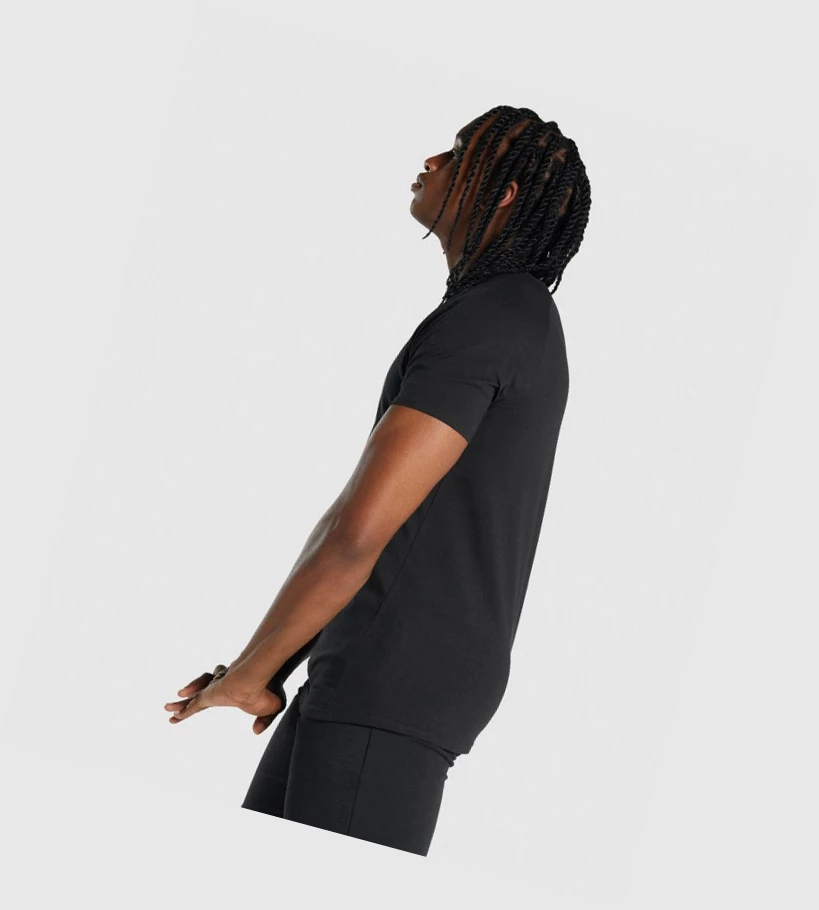 Gymshark Critical 2.0 Miesten T Paidat Mustat | HZISCB703