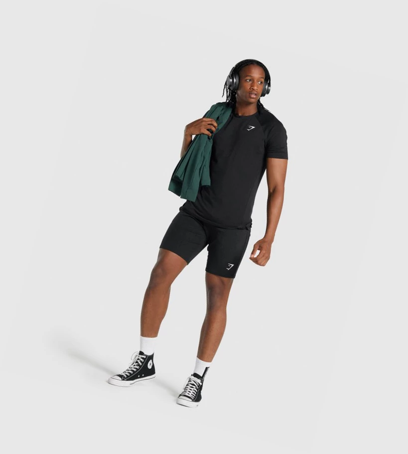 Gymshark Critical 2.0 Miesten T Paidat Mustat | HZISCB703