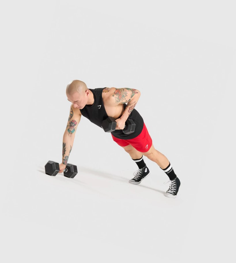 Gymshark Critical Drop Arm Miesten Hihaton Paita Mustat | XFIWJD234