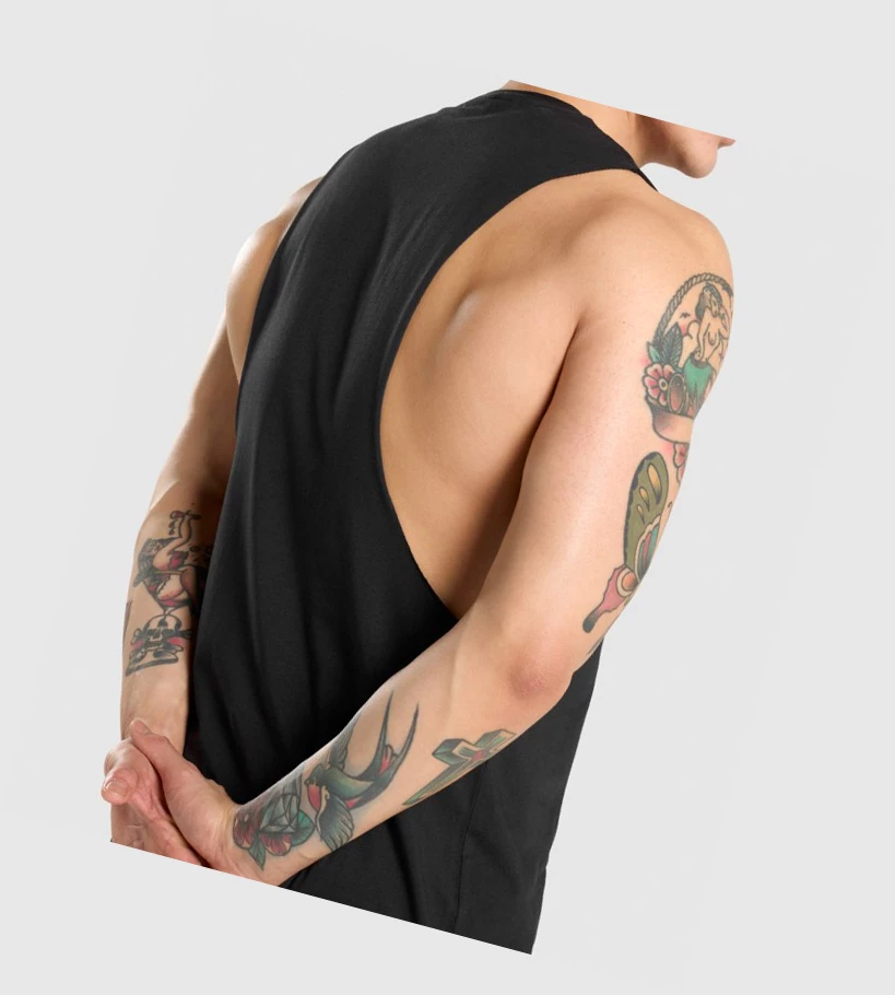 Gymshark Critical Drop Arm Miesten Hihaton Paita Mustat | XFIWJD234