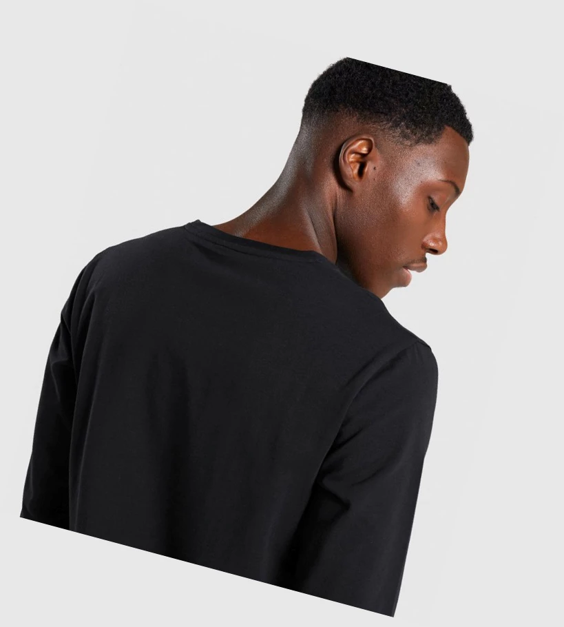 Gymshark Critical Miesten T Paidat Mustat | MJNEUX389