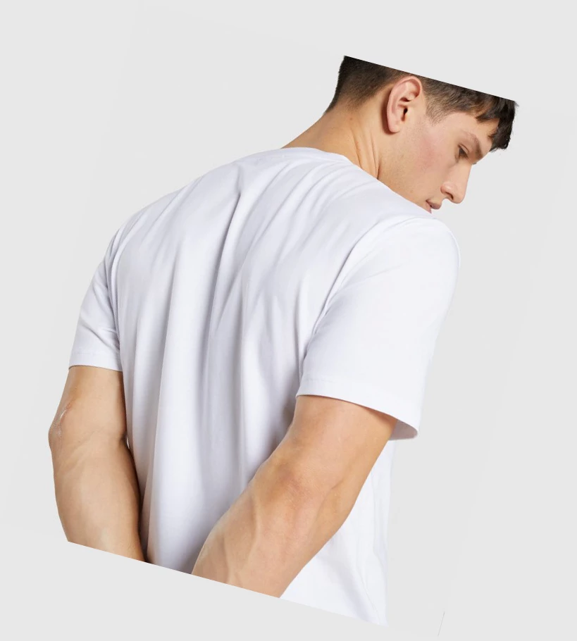 Gymshark Critical Regular Fit Miesten T Paidat Valkoinen | YWAILK109