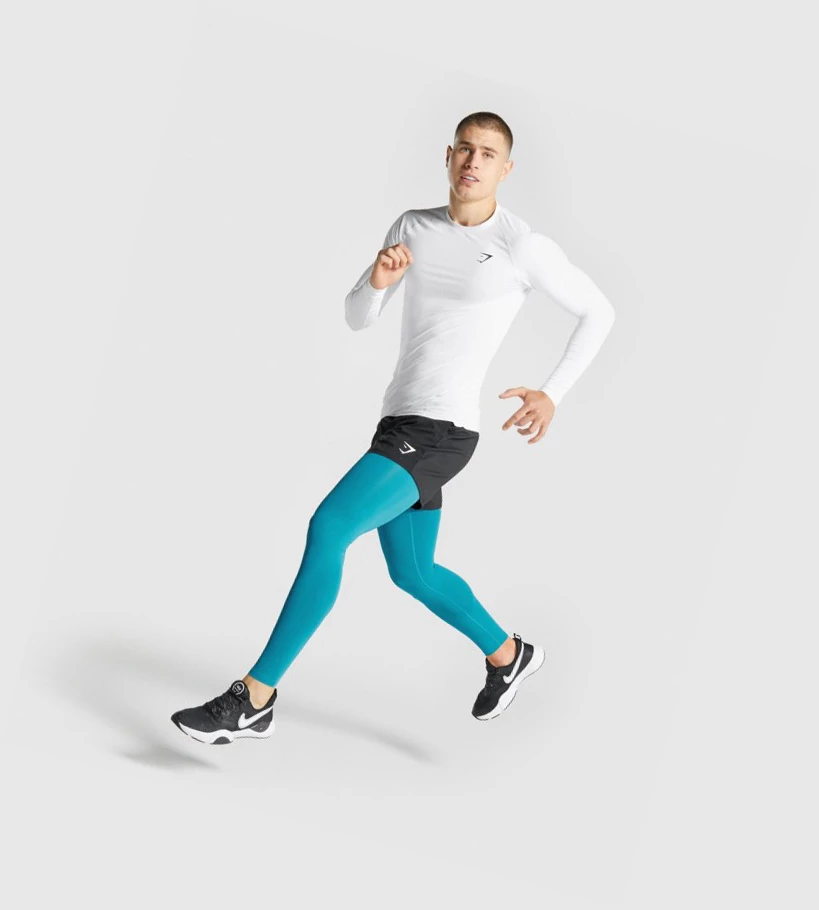 Gymshark Element Baselayer Miesten Juoksuvaatteet Sininen | KEQVJR843