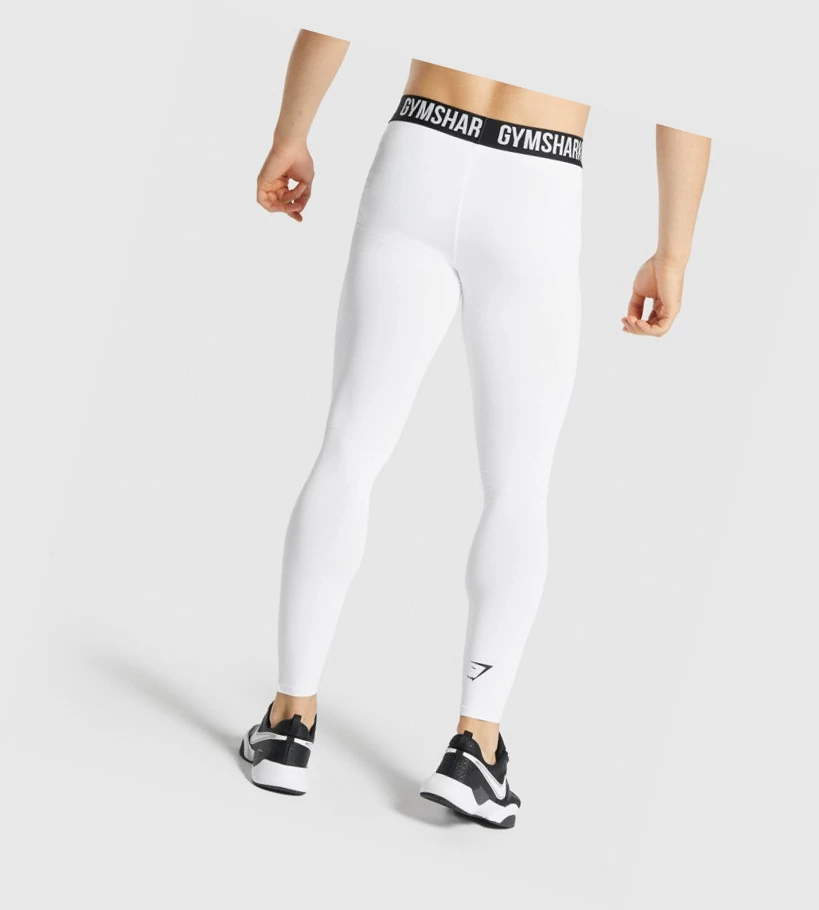 Gymshark Element Baselayer Miesten Juoksuvaatteet Valkoinen | MKIUJX945