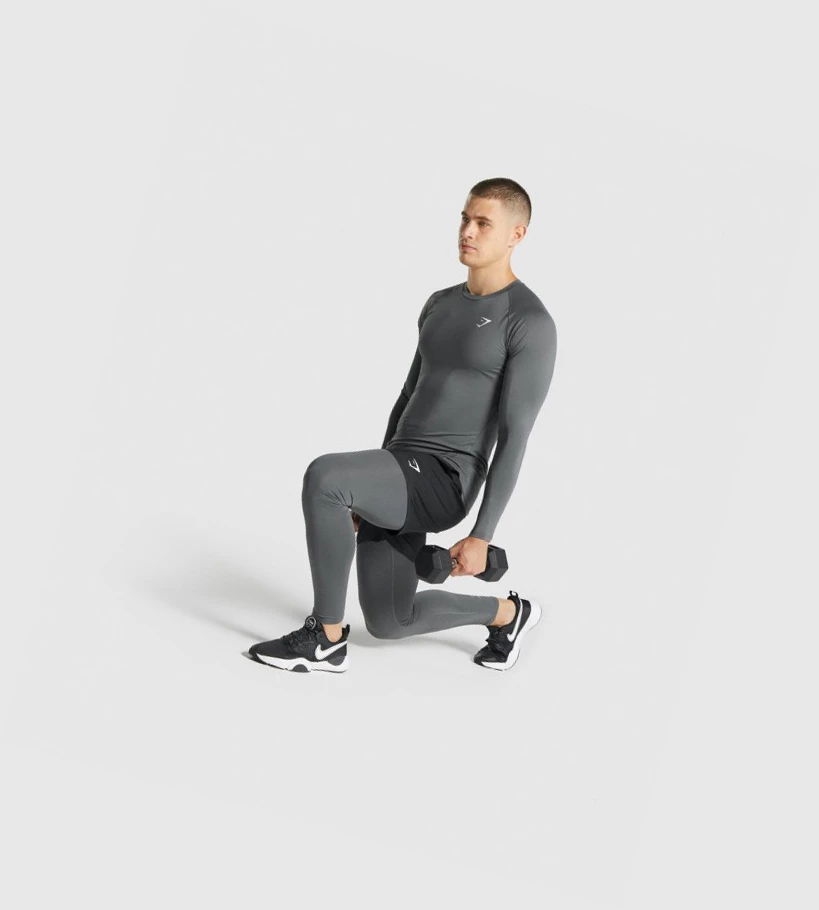 Gymshark Element Baselayer Miesten Juoksuvaatteet Harmaat | NSOVGP683