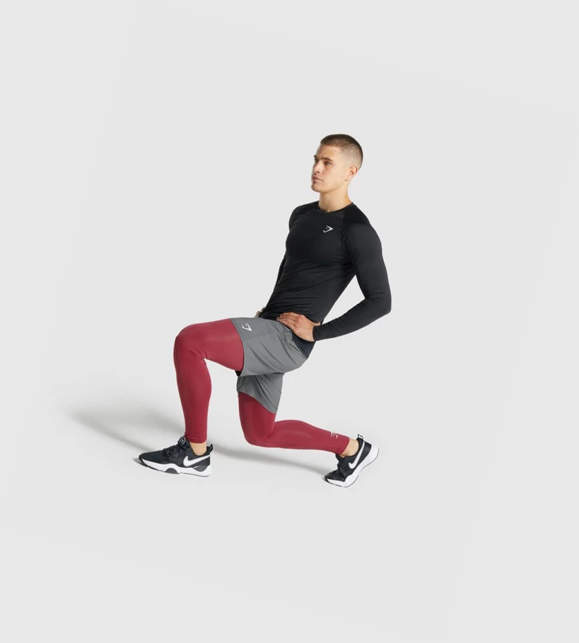 Gymshark Element Baselayer Miesten Juoksuvaatteet Viininpunainen | UNTSFQ846