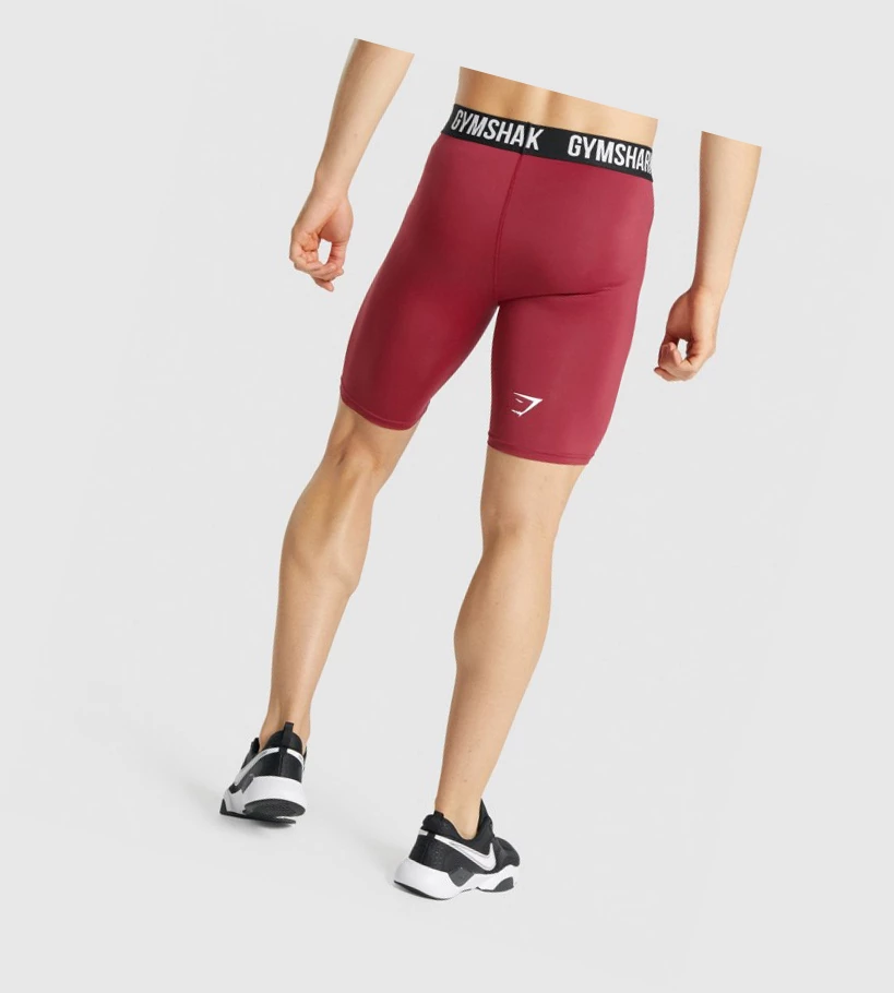 Gymshark Element Baselayer Miesten Shortsit Viininpunainen | CUVENW801