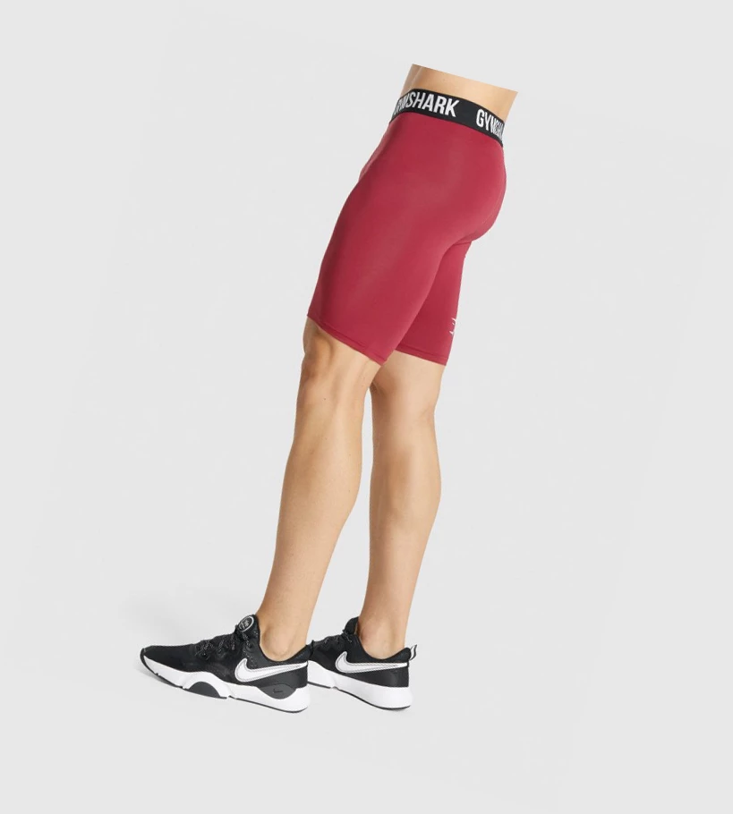 Gymshark Element Baselayer Miesten Shortsit Viininpunainen | CUVENW801