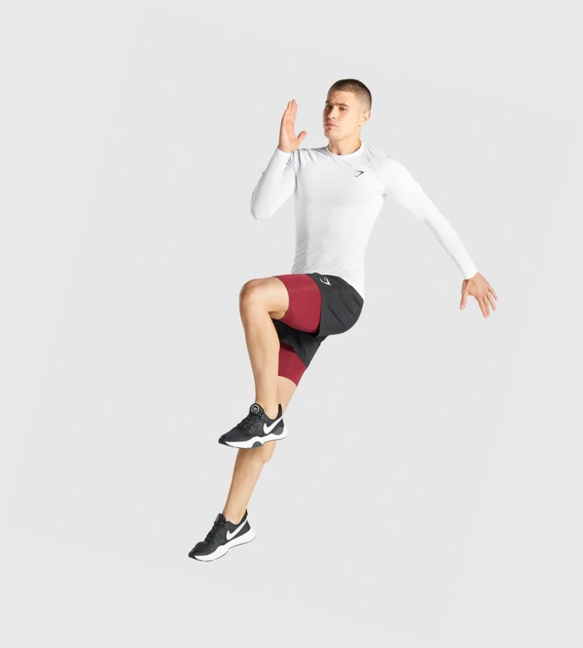 Gymshark Element Baselayer Miesten Shortsit Viininpunainen | CUVENW801