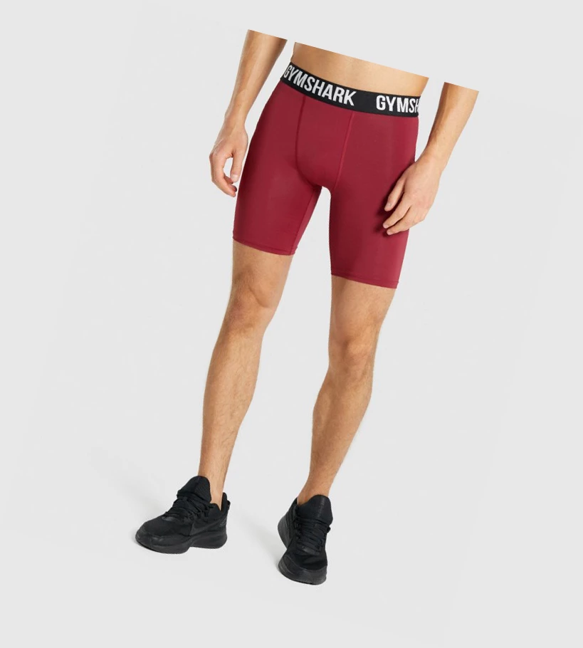 Gymshark Element Baselayer Miesten Shortsit Viininpunainen | CUVENW801
