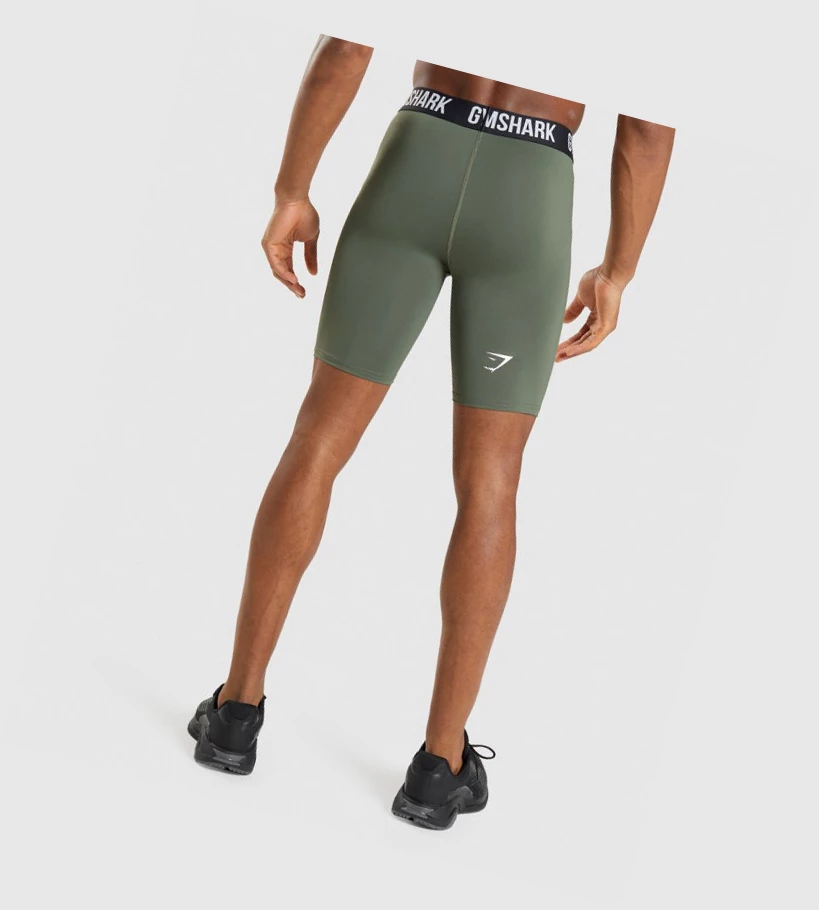 Gymshark Element Baselayer Miesten Shortsit Oliivinvihreä | NPEUCO841