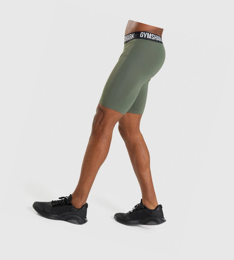 Gymshark Element Baselayer Miesten Shortsit Oliivinvihreä | NPEUCO841