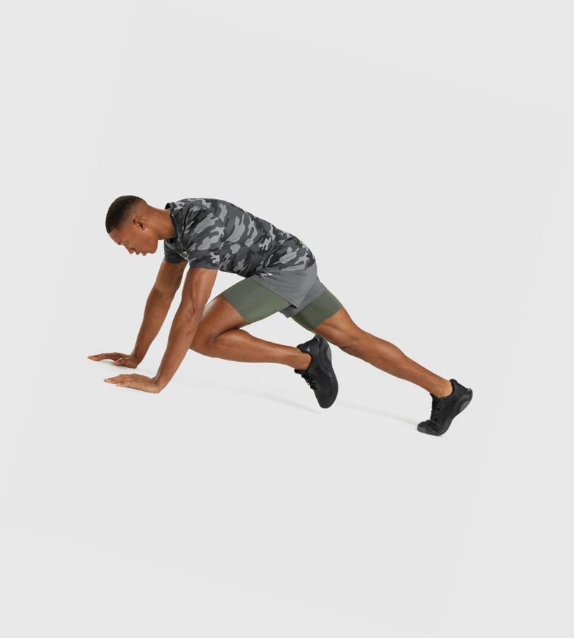 Gymshark Element Baselayer Miesten Shortsit Oliivinvihreä | NPEUCO841