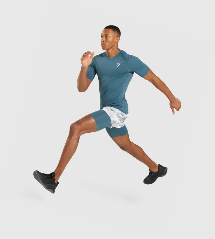 Gymshark Element Baselayer Miesten Shortsit Turkoosi | PGKLZT956