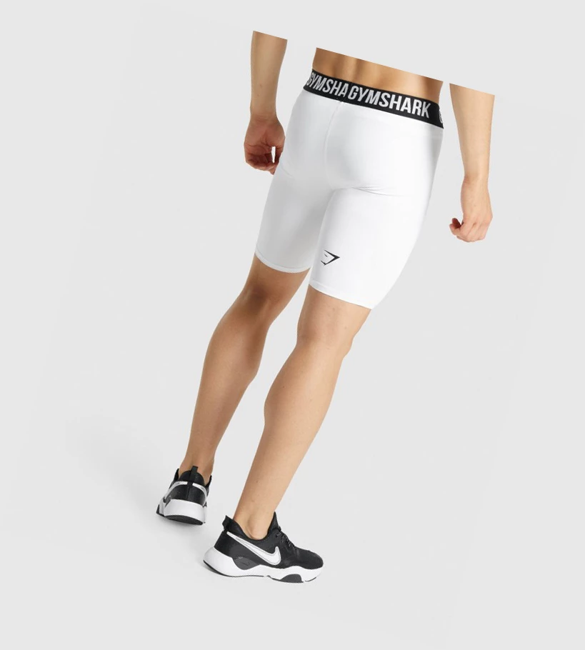 Gymshark Element Baselayer Miesten Shortsit Valkoinen | QKHPTJ710