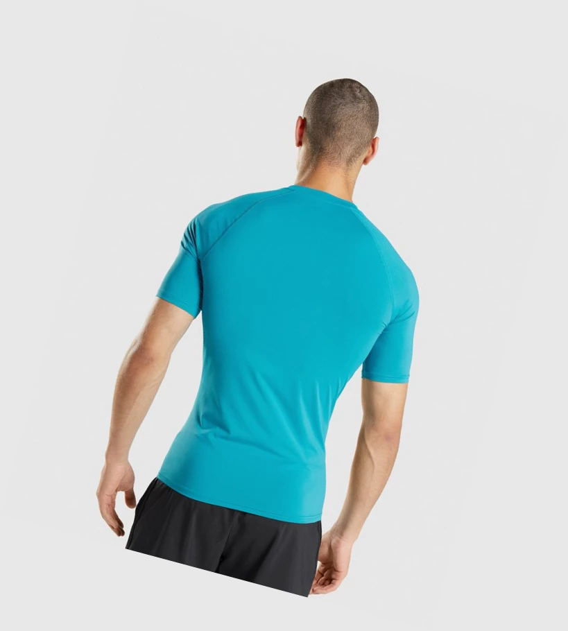 Gymshark Element Baselayer Miesten T Paidat Sininen | DPJRCO158