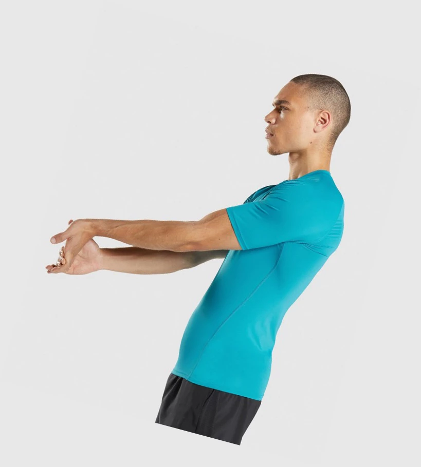 Gymshark Element Baselayer Miesten T Paidat Sininen | DPJRCO158