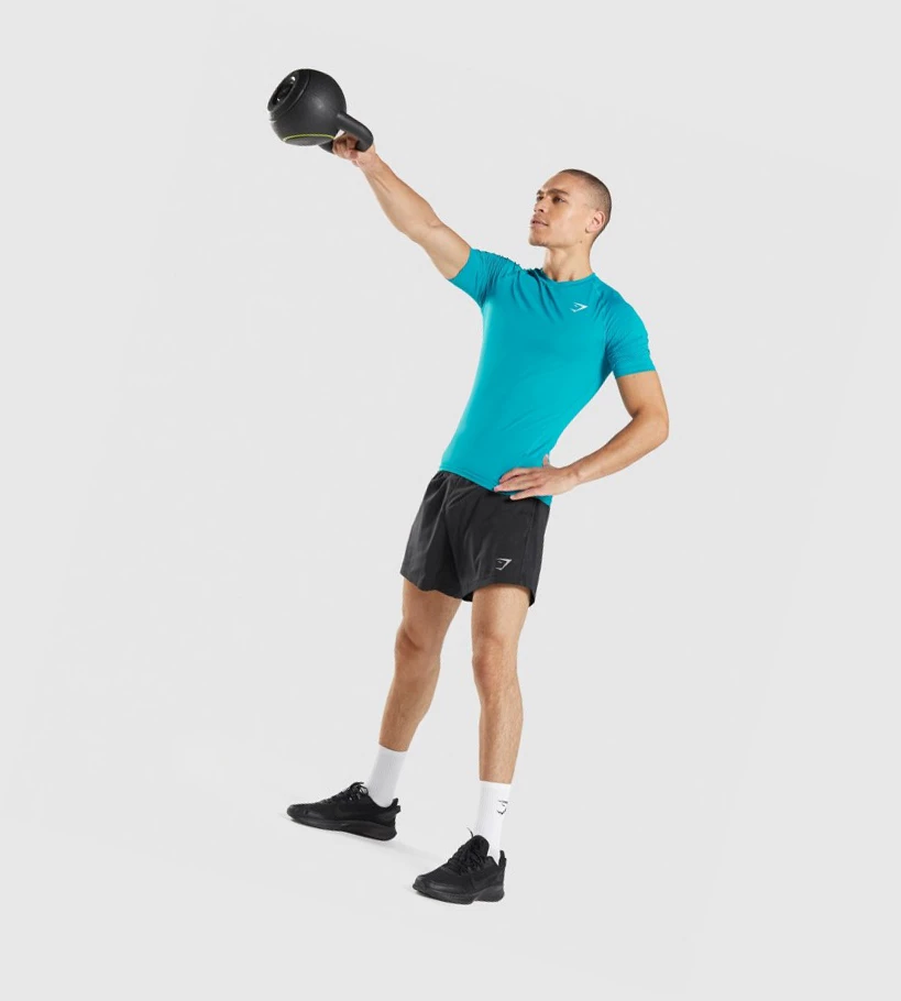 Gymshark Element Baselayer Miesten T Paidat Sininen | DPJRCO158