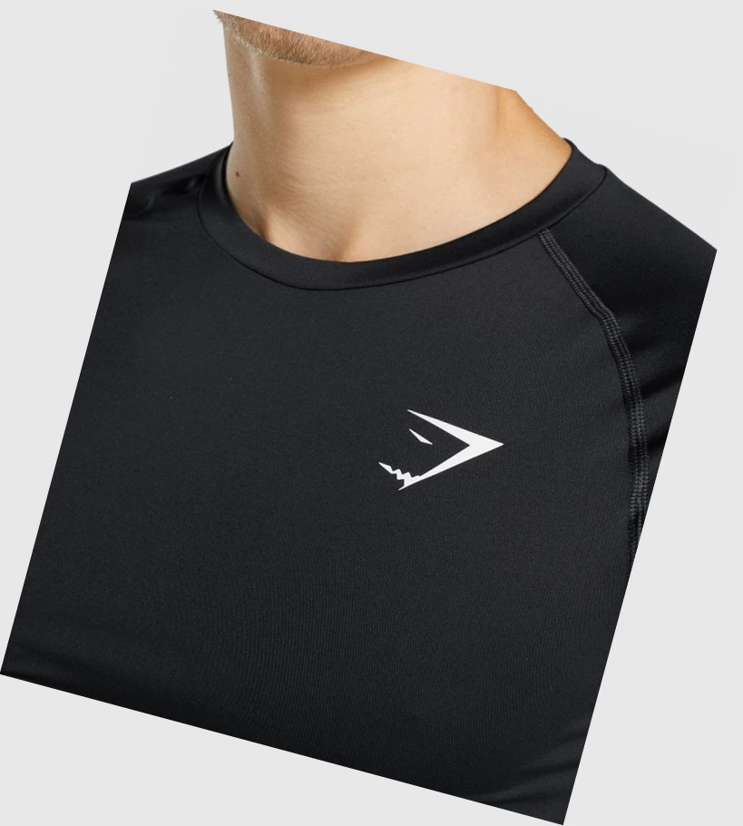 Gymshark Element Baselayer Miesten T Paidat Mustat | KBGRPV936