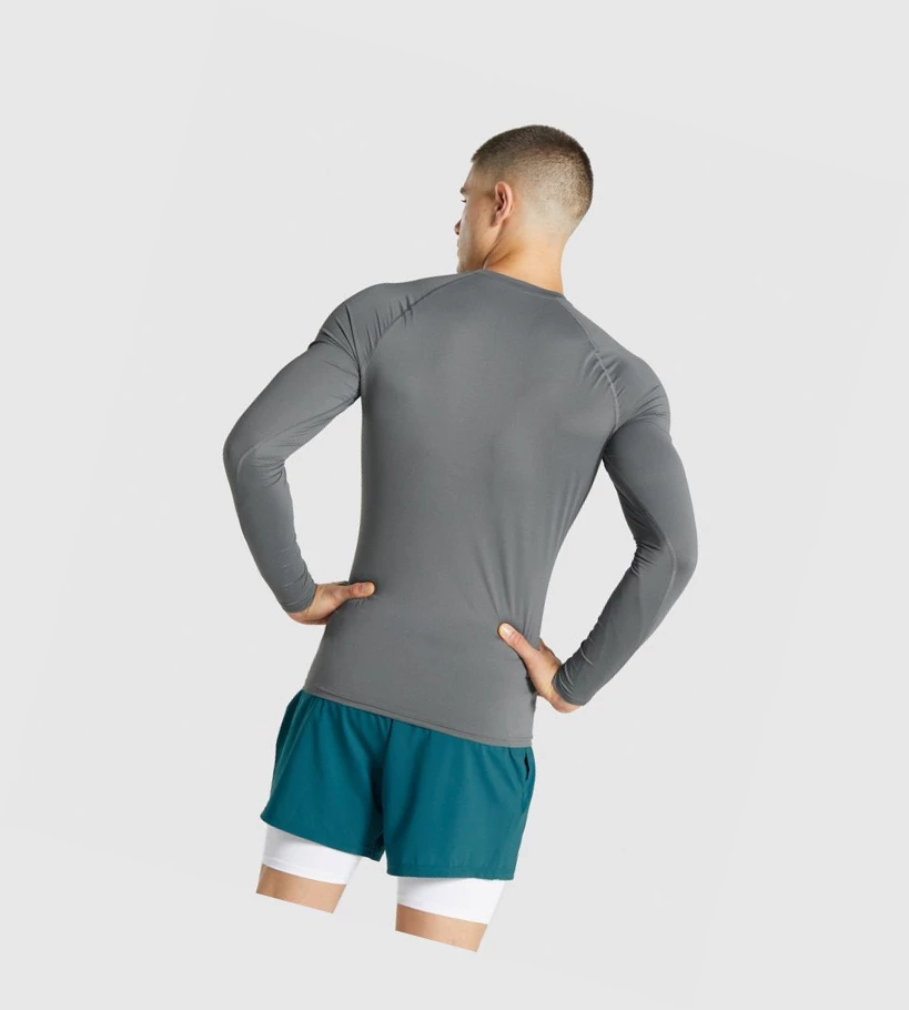 Gymshark Element Baselayer Miesten T Paidat Harmaat | RAZWQN852