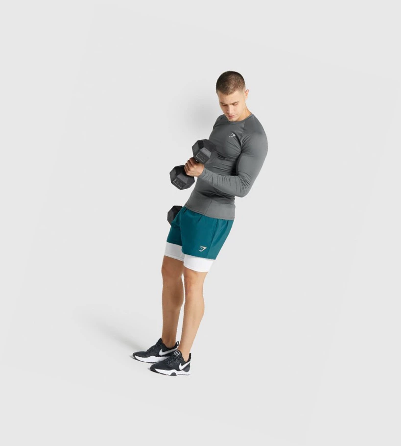Gymshark Element Baselayer Miesten T Paidat Harmaat | RAZWQN852