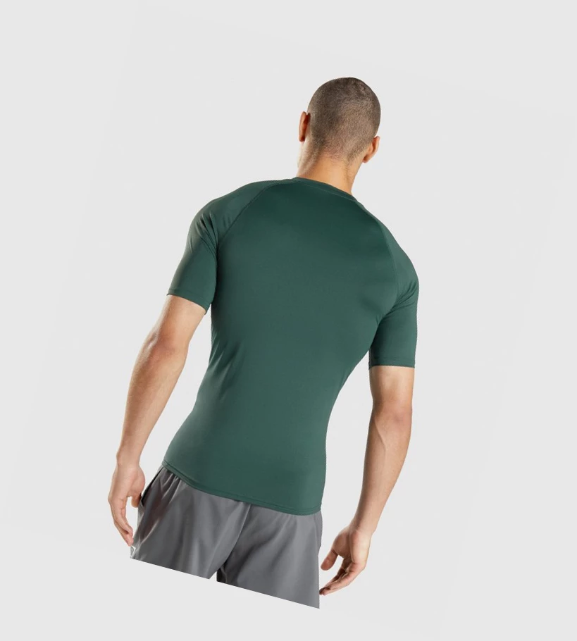 Gymshark Element Baselayer Miesten T Paidat Tummanvihreä | YKMSPX530