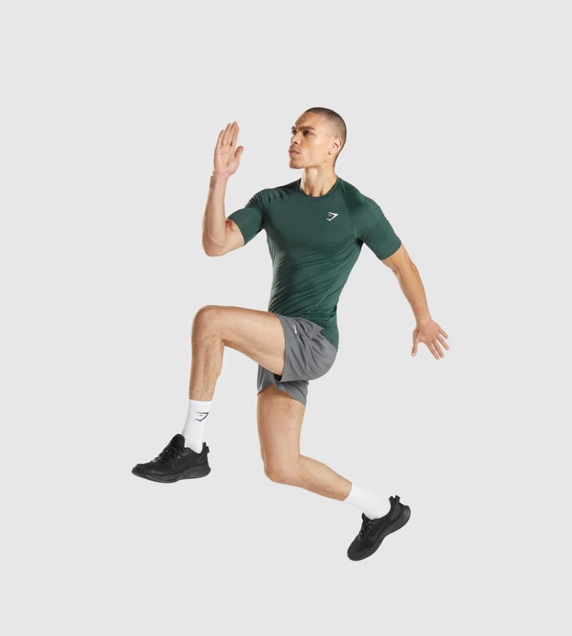Gymshark Element Baselayer Miesten T Paidat Tummanvihreä | YKMSPX530