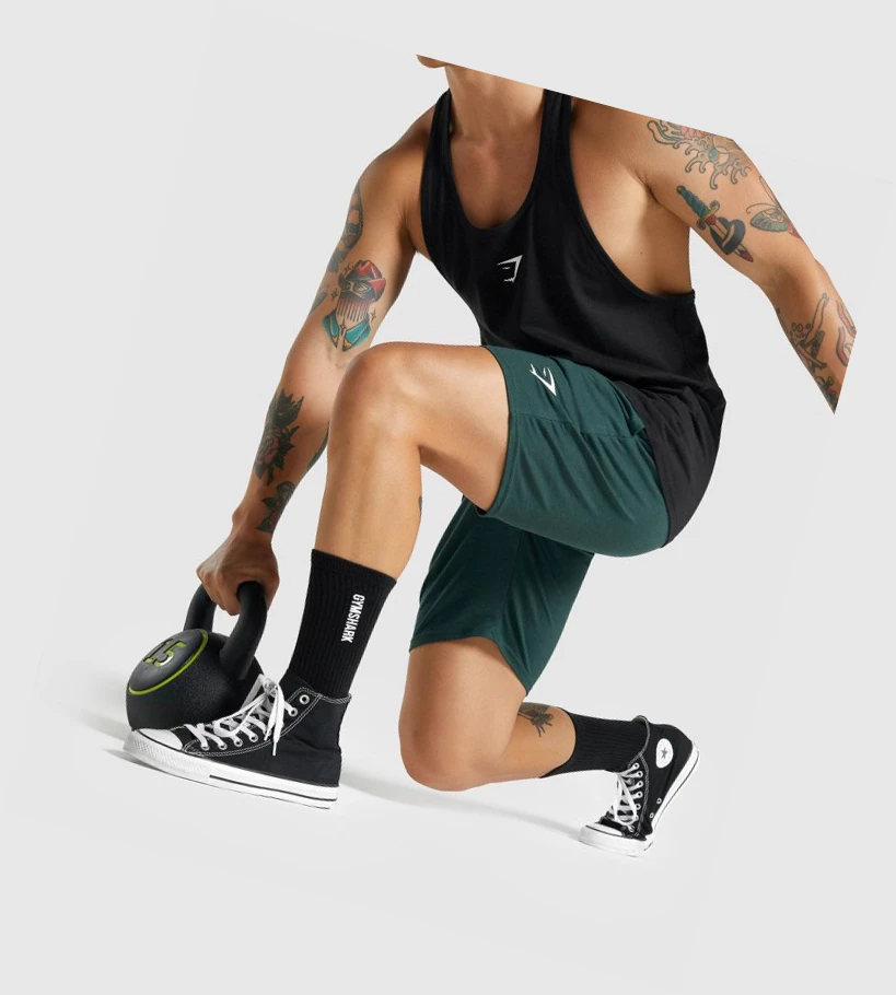 Gymshark Embroidered Logo Miesten Sukat Mustat | OBXNDY124