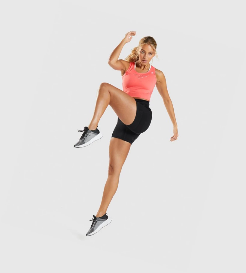 Gymshark Energy Seamless Crop Top Naisten Puserot Pinkki | PXNRMD397