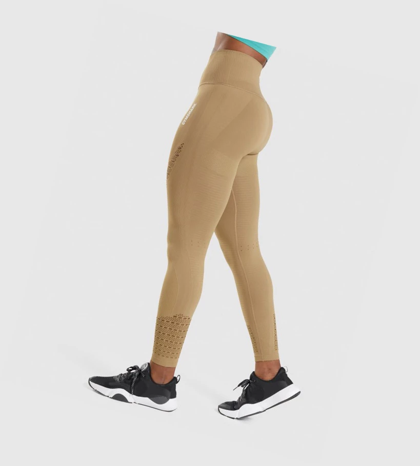 Gymshark Energy Seamless High Waisted Naisten Leggingsit Ruskea | XVHGQY917