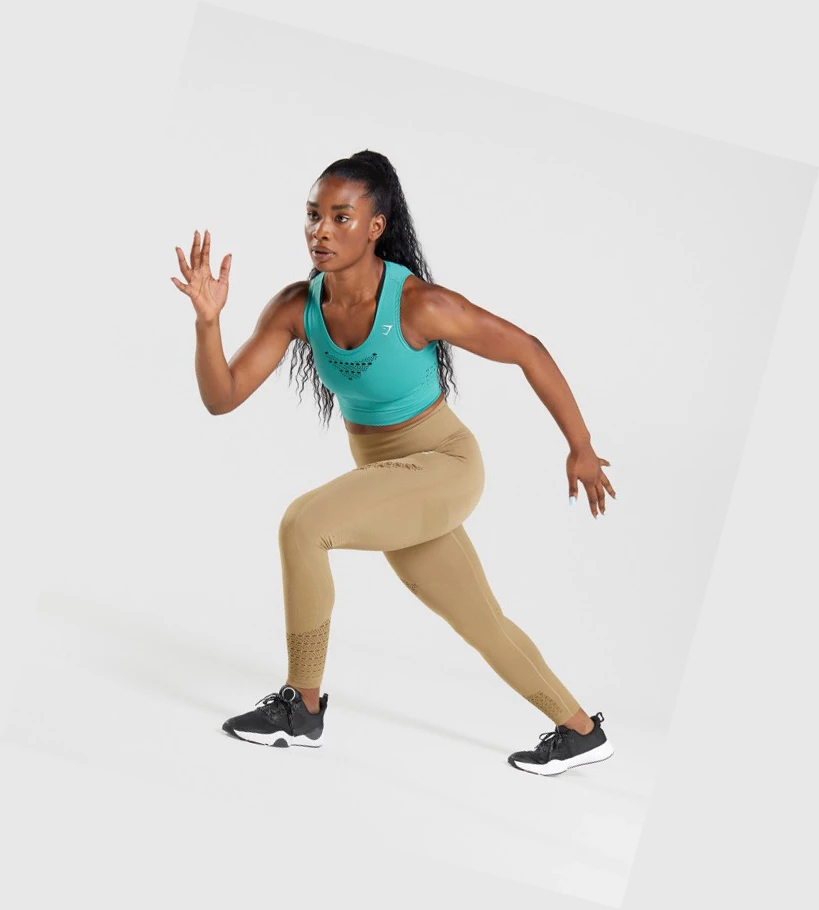 Gymshark Energy Seamless High Waisted Naisten Leggingsit Ruskea | XVHGQY917