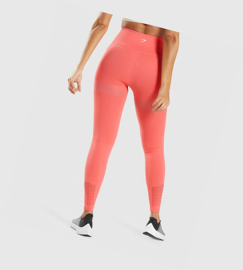 Gymshark Energy Seamless High Waisted Naisten Leggingsit Pinkki | ZXTNUJ023