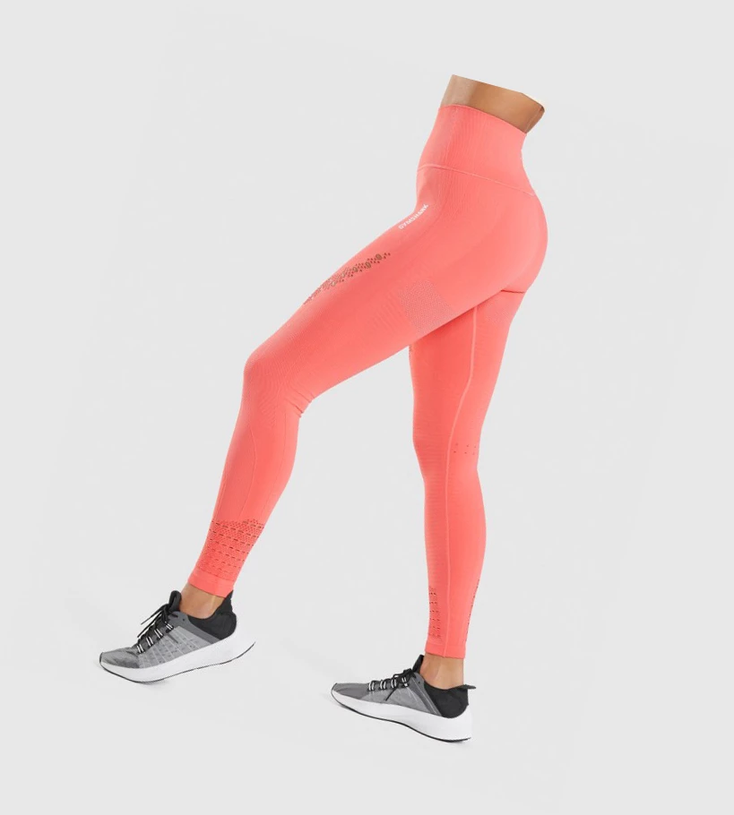 Gymshark Energy Seamless High Waisted Naisten Leggingsit Pinkki | ZXTNUJ023