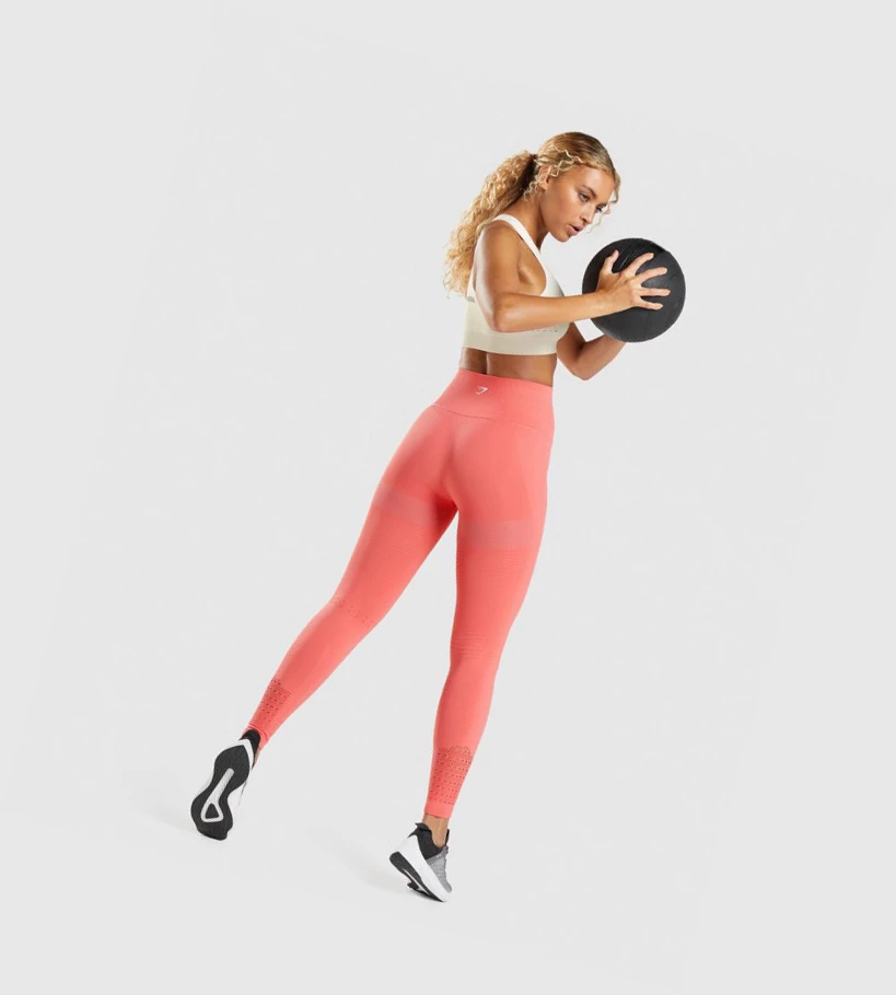 Gymshark Energy Seamless High Waisted Naisten Leggingsit Pinkki | ZXTNUJ023